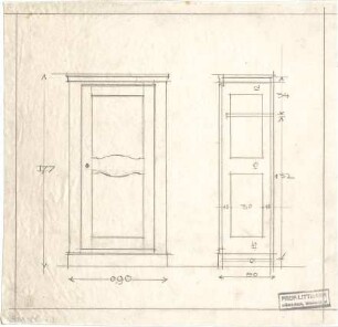 Littmann, Max; Bocksberg; Hofgut, Landhaus - Schrank (Ansichten)