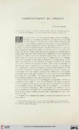 Correspondace de Londres