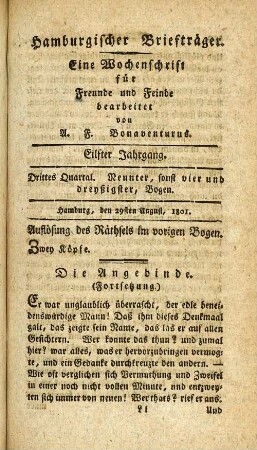 Neunter, sonst vier und dreyßigster, Bogen