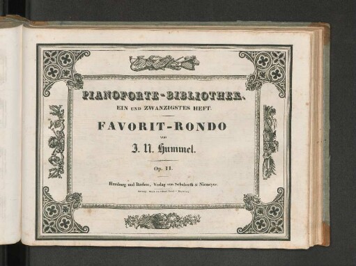 1.1830, 21: Favorit-Rondo : Op. 11: Pianoforte-Bibliothek