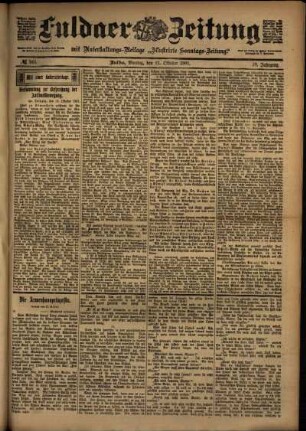Ausgabe vom Montag, den 21. Oktober 1901.