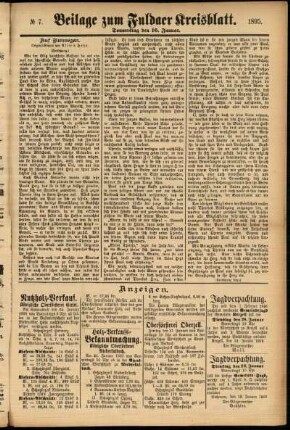 Zweite Ausgabe vom Donnerstag, den 16. Januar 1896.