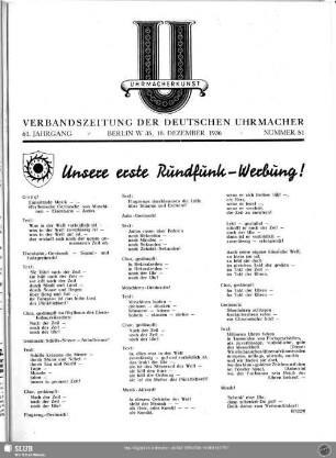 Unsere erste Rundfunk-Werbung!