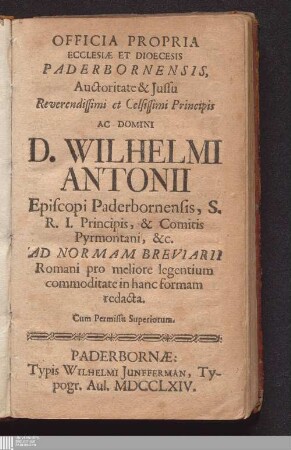 Officia Propria Ecclesiae Et Dioecesis Paderbornensis