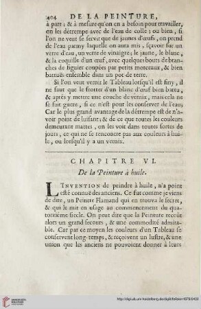 Chapitre VI: De la peinture à huile