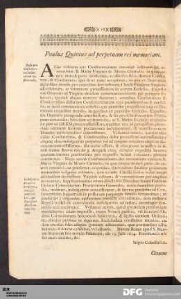 Paulus Quintus ad perpetuam rei memoriam
