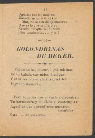 Golondrinas de Beker.