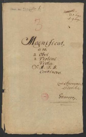 Magnificat; S, Coro, orch; C-Dur; ZWV Z 107