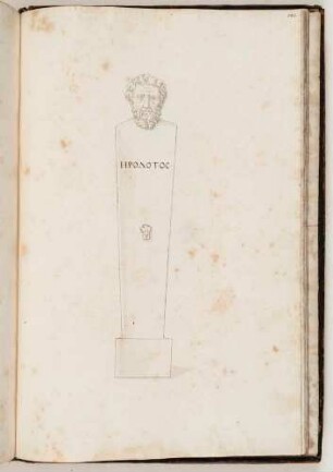 Bildnisherme des griechischen Geschichtsschreibers Herodot, in: Imperatorum romanorum ac eorum coniugum liberorum [...] Tomus primus, Nr. 181