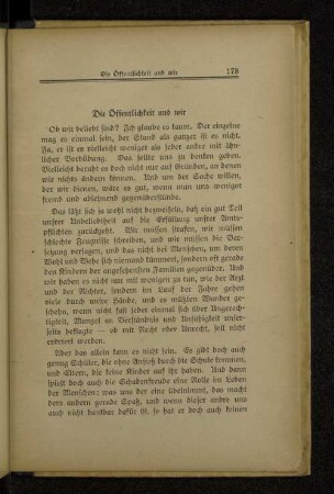 Die Öffentlichkeit und wir