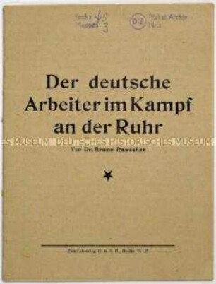 Zeitgeschichtliche Abhandlung aus der Zeit der Ruhrbesetzung