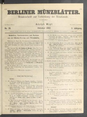 No. 26. Oktober 1882