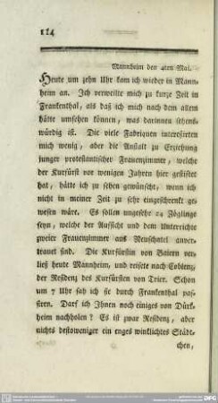 Mannheim den 4ten Mai