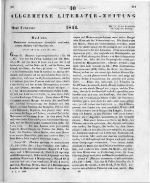 Otto, A. G.: Monstrorum sexcentorum descriptio anatomica. Breslau: Hirt 1841 (Fortsetzung von Nr. 39)