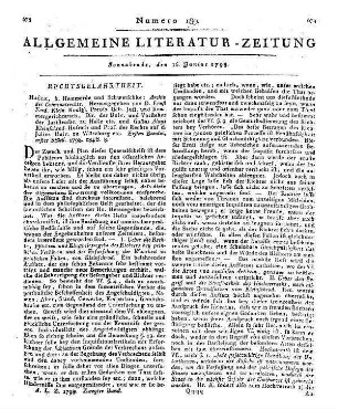 Archiv des Criminalrechts. Bd. 1, St.1. Hrsg. v. E. F. Klein u. G. A. K. Kleinschrod. Halle: Hemmerde & Schwetschke 1798