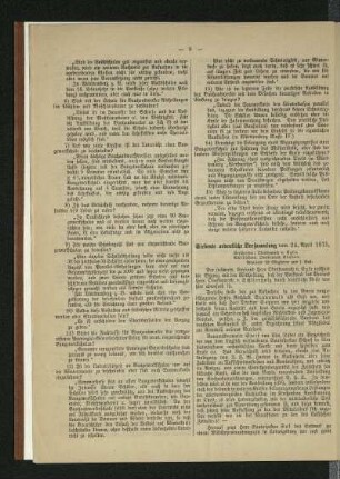 Siebente ordentliche Versammlung vom 24. April 1875