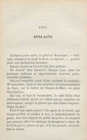 XVIII. Entr'acte