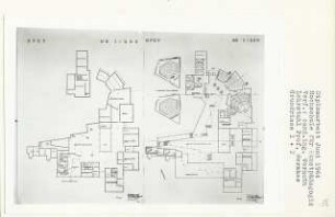 Hochschule für Kunstpädagogik (Diplomarbeit bei Bernhard Hermkes): Grundrisse Untergeschoss und Erdgeschoss 1:200