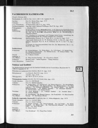 Fachbereich Mathematik