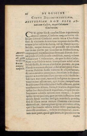 Caput Decimumtertium. Antverpiam Non Esse Atvaticum Caesaris ...