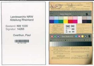Entnazifizierung Paul Overthun , geb. 14.11.1895 (Buerovorsteher)