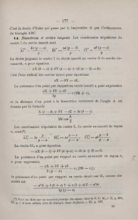 SUR LES COORDONNÉES TRIPOLAIRES. [Fortsetzung].