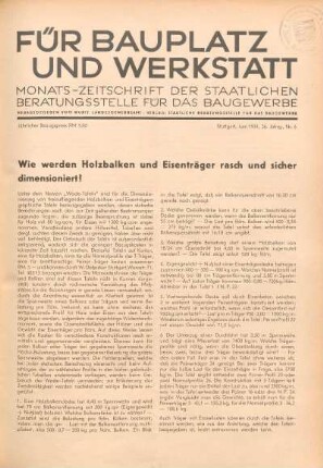 Wie werden Holzbalken und Eisenträger rasch und sicher dimensioniert?