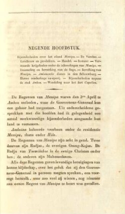 Negende hoofdstuk. Bijzonderheden over het eiland Manipa ...
