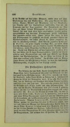 Die Fürstenthümer Hohenzollern