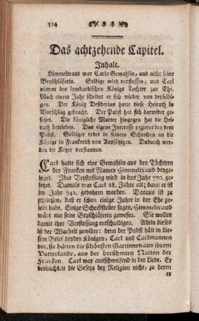 Das achtzehende Capitel.