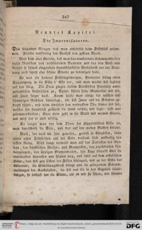 Neuntes Kapitel: Die Improvisatoren