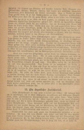 13. Ein ärgerlicher Zwischenfall