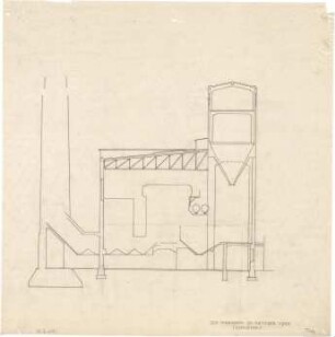 Schachner, Richard; Kelheim; Zellstoffabrik Waldhof - Kesselhaus (Schnitt)