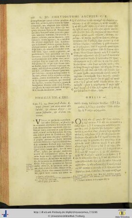 Homiliae in Matthaeum XXI - XXX.