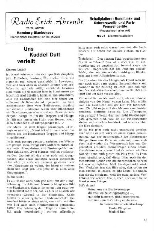 Uns Kuddel Dutt vertellt