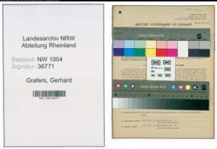 Entnazifizierung Gerhard Grafers , geb. 27.02.1908 (Kaufmann)