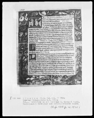 Brevier Ottheinrichs von der Pfalz — Buchseite mit zwei Miniaturen