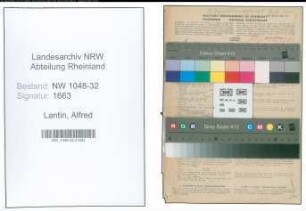 Entnazifizierung Alfred Lantin , geb. 31.07.1898 ()