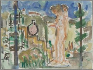 Ohne Titel [Akte im Garten vor Freyburg]