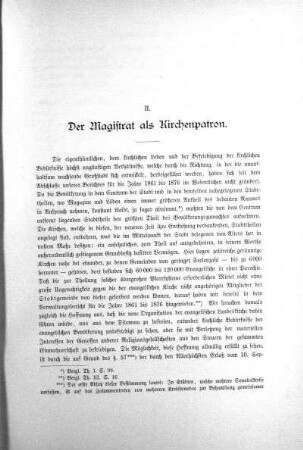 II. Der Magistrat als Kirchenpatron
