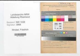 Entnazifizierung Friedrich Wrobel , geb. 05.07.1908 (Finanzbeamter)
