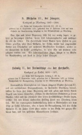 Ludwig II., der Freimüthige oder der Herzhafte, Landgraf zu Cassel, 1458 - 1471