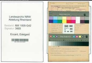 Entnazifizierung Edelgard Eccard , geb. 20.02.1909 ()