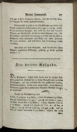 Die dritte Aufgabe