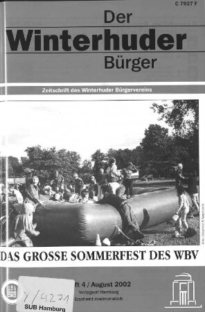 Heft 4 / August 2002 : Zeitschrift des Winterhuder Bürgervereins