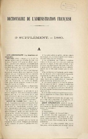 Das Dictionnaire Selbst : Supplément annuel au Dictionnaire de l'administration française, III
