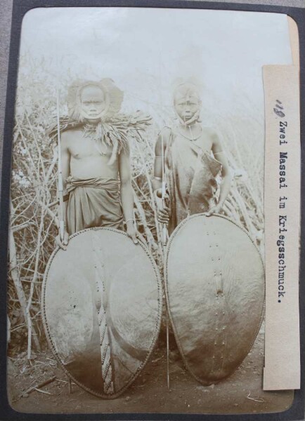 Two Maasai in war jewellery