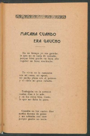 Macana cuando era gaucho