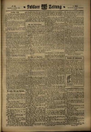 Zweite Ausgabe vom Donnerstag, den 16. Februar 1911.