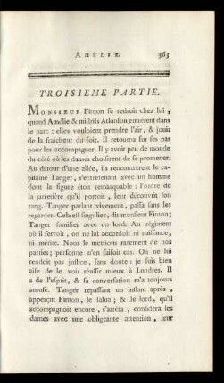 Troisieme Partie.
